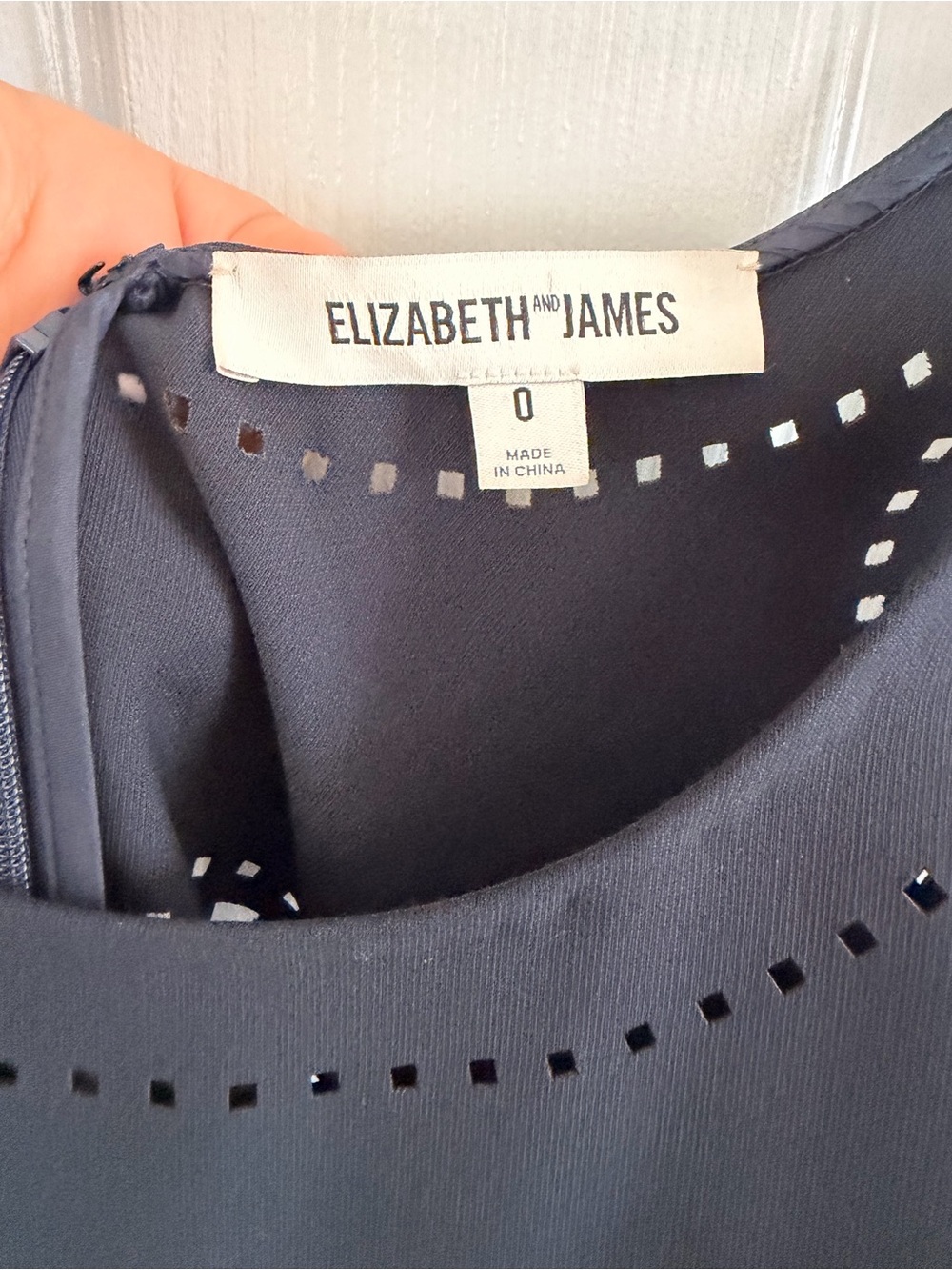 Elizabeth and James Black Sleeveless Eyelet Fit-and-Flare Mini Dress - Picture 4 of 4